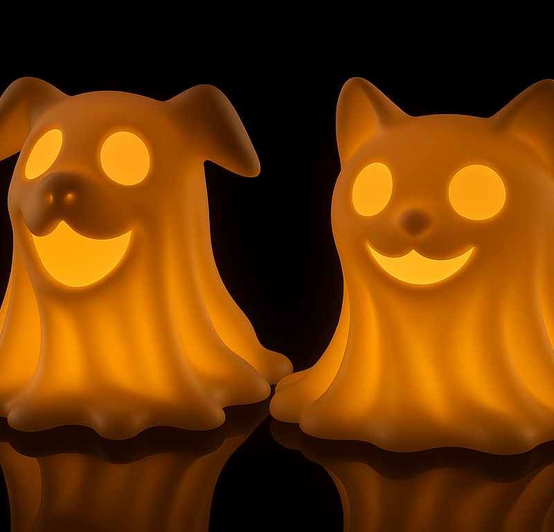 Gato Fantasma e Cachorro Melhores Amigos Assustadores