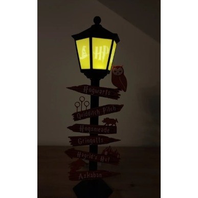 Abajur Luminária de Rua Harry Potter Personalizada Impressão 3D - Imagem 3