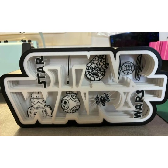 Abajur luminária Star Wars com led incluso Impressão 3D