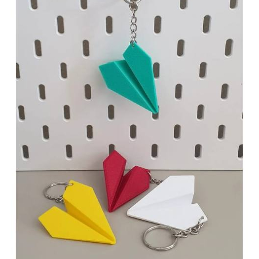 Chaveiro Impressão 3D Avião de Papel