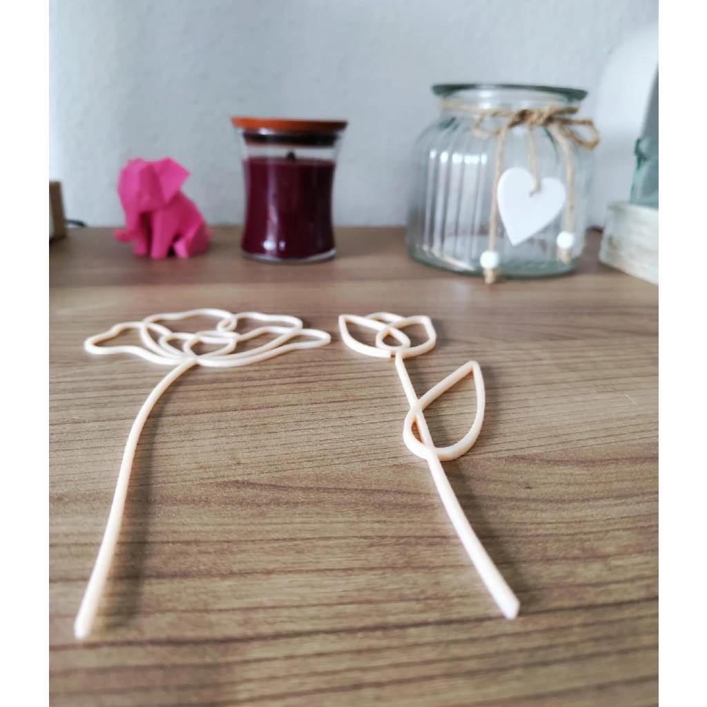 Flores Decorativas Minimalistas (Com Vaso ou Sem Vaso) – Hastes Modernas - Imagem 5