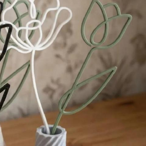 Flores Decorativas Minimalistas (Com Vaso ou Sem Vaso) – Hastes Modernas - Imagem 6
