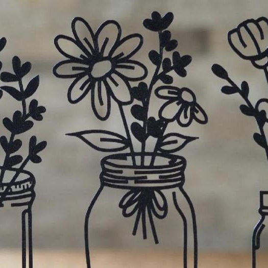 Kit 3 Vasos Decorativos Florais – Estilo Minimalista - Imagem 3