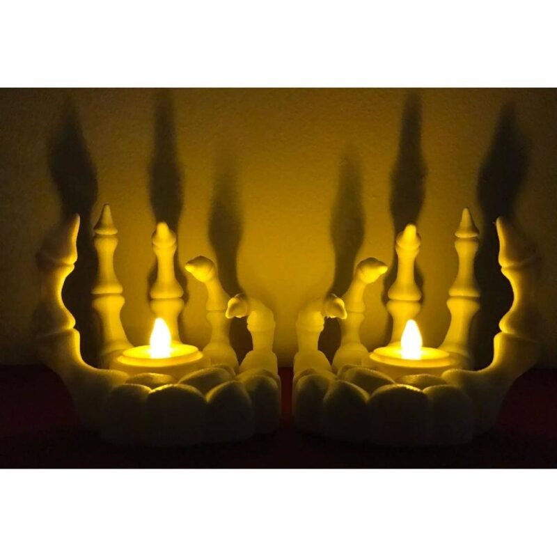 Mão Caveira com Led incluso Impressão Persoalizada