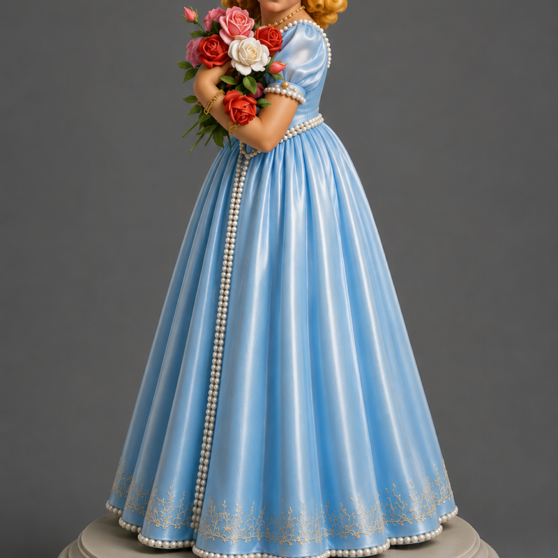 Menina das Flores — Modelo 3D para Impressão