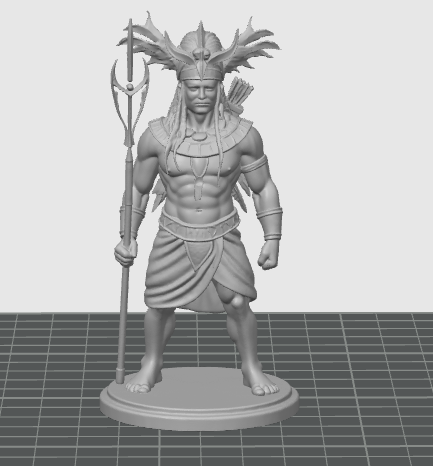 Caboclo Oxóssi — Modelo 3D para Impressão