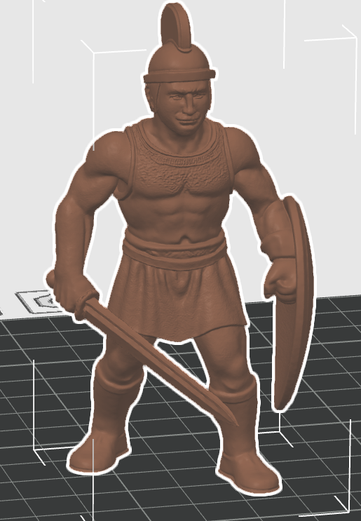 Ogum Simples em Pé — Modelo 3D para Impressão