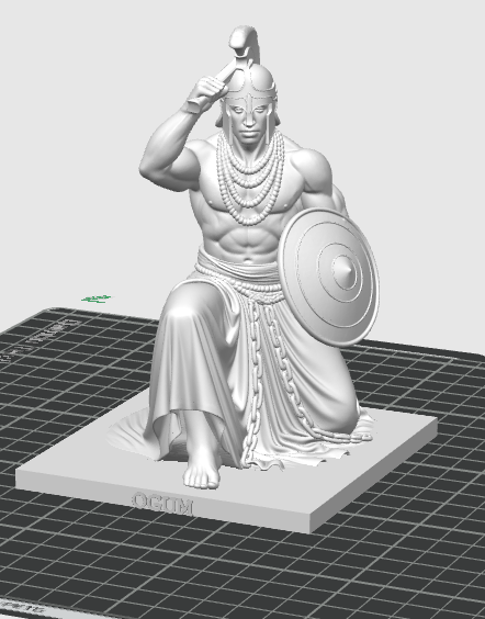 Ogum de Joelhos — Modelo 3D para Impressão