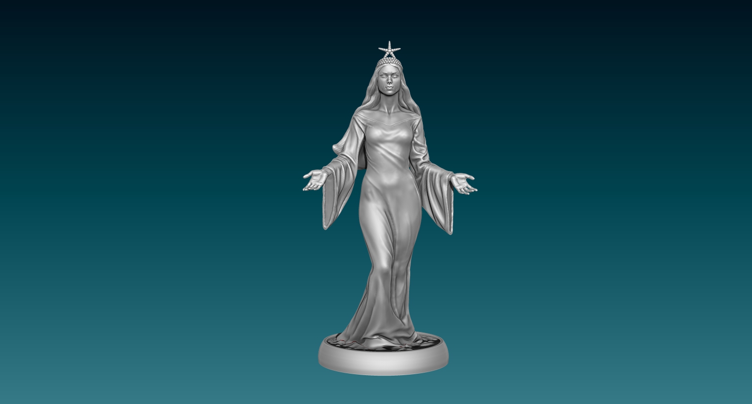Yemanjá — Orixá | Modelo 3D para Impressão - Imagem 3